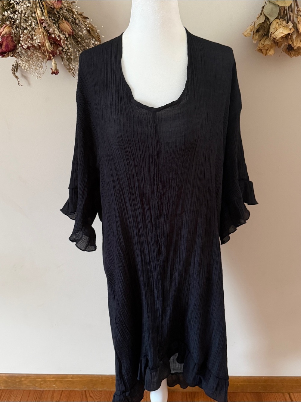 Whimsigoth Black Sheer Coverup